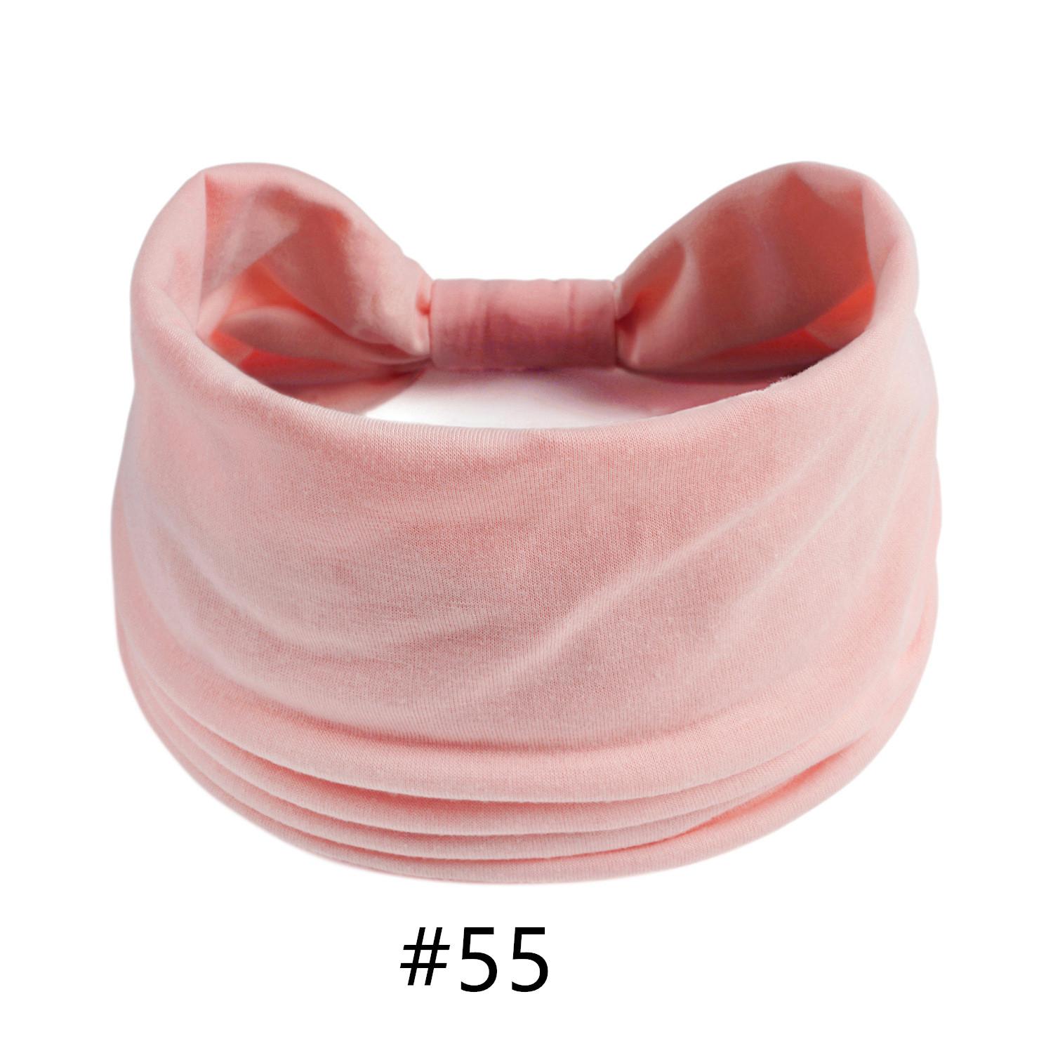 

Тюрбан на голову, сплошной цвет, широкие повязки на голову с узлом для женщин, мягкие хлопковые спортивные эластичные ленты для волос, аксессуары, бандана для йоги, повязка