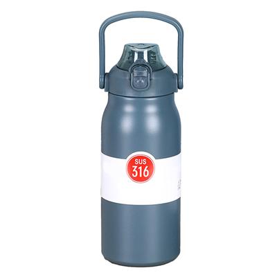 1000ml Stainless Steel Sports Water Jug Large Capacity Portable Insulated Water Bottle with Handle and Straw for