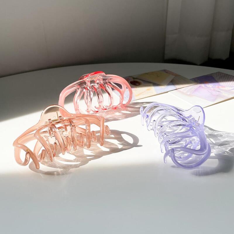 

Momie Hair Soft Overfit Women s Round Transparent pink