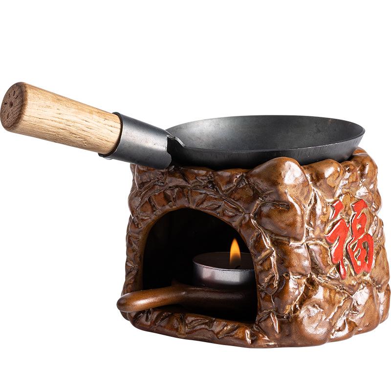 Japanischer Kerzen-Teewärmer, Teekocher, Teekannen-Heizbasis, Teewärmer, Teebackblech, Räuchergefäß, t