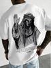 2026 Cotton Men's T-shirt Summer Jesus Print Short Sleeve Tee Casual Streetwear Tops Breathable Hip