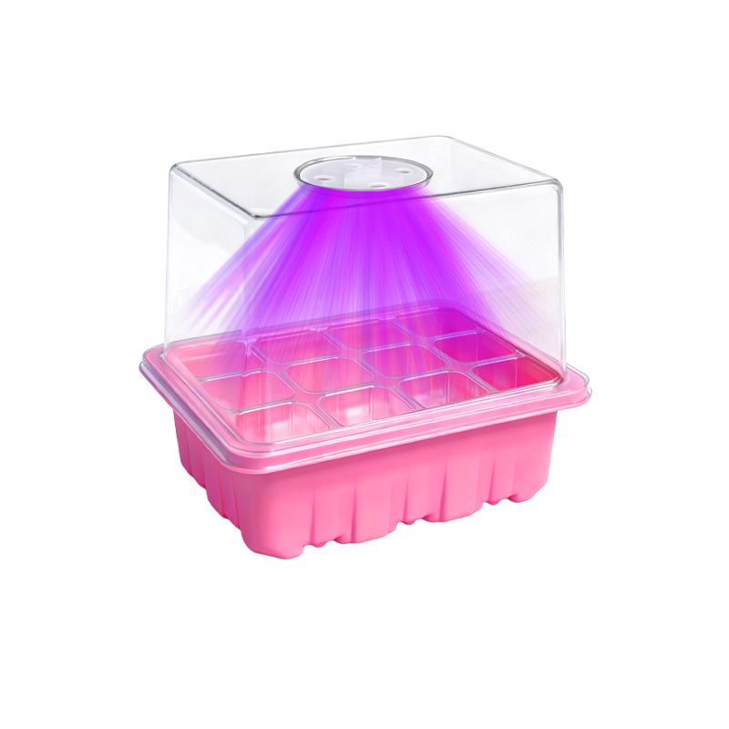High-Lid 8-LED Multi-Function Seedling Tray - 6/12 Cell Balcony Home Cultivation Box