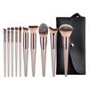 10/14 Pcs Champagne Gold Makeup Brushes Complete Set Of Foundation Loose Powder Blush Concealer Eye Shadow Professional Set