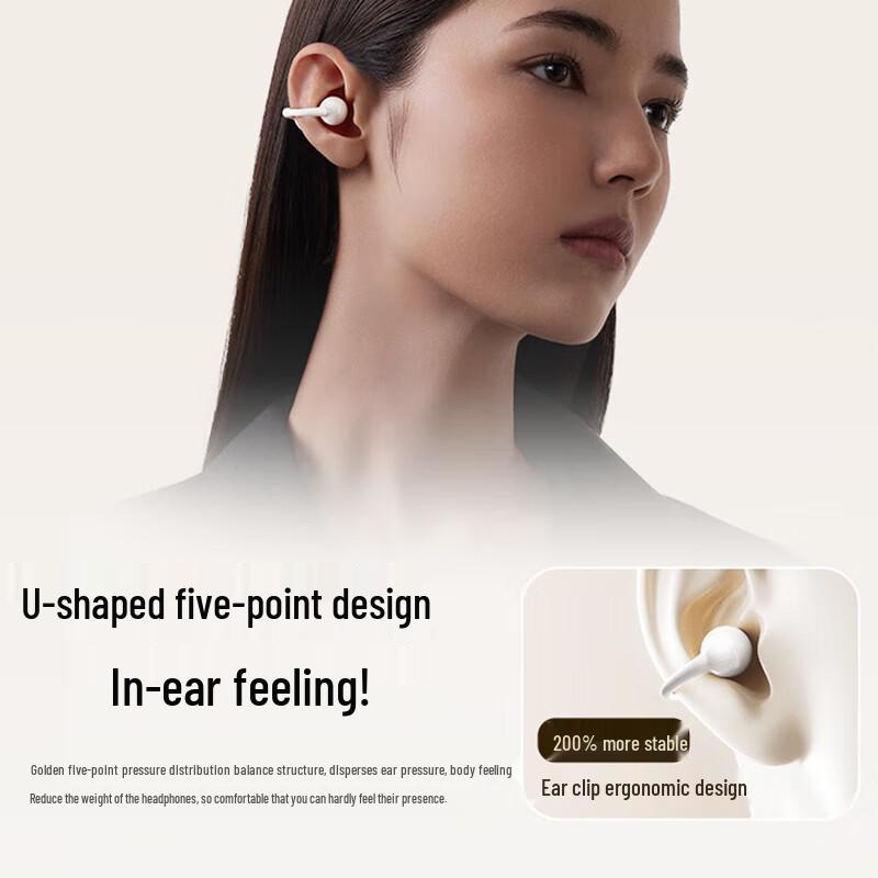 Saina Z60S AI Clip-On Open-Ear Bone Conduction Earbuds