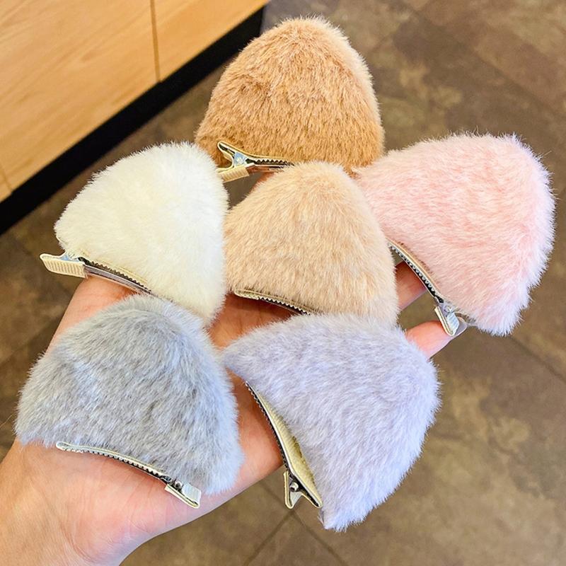Kitten Ear Hair Clips Cats Ears Hair Side Clips Lovely Animal Ear Hair Barrettes Cartoon Hairpin Halloween Headwear