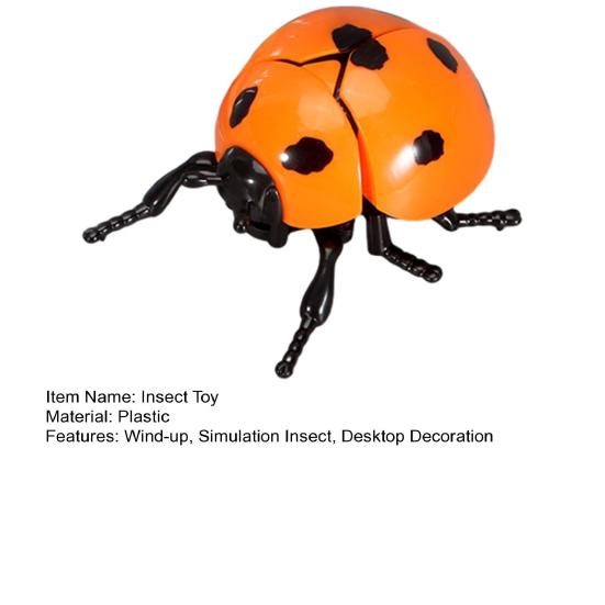Wind-up Simulation Ladybird Toy Stress Relief Clockwork Beetle Toy Toddlers Boys Girls Educational Interactive Insect Model