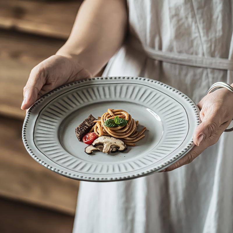 Tableware Sets Off Food Irregular Beads Ceramic Plates Exquisite Plate Dessert Homestay Western Plate Household Plate