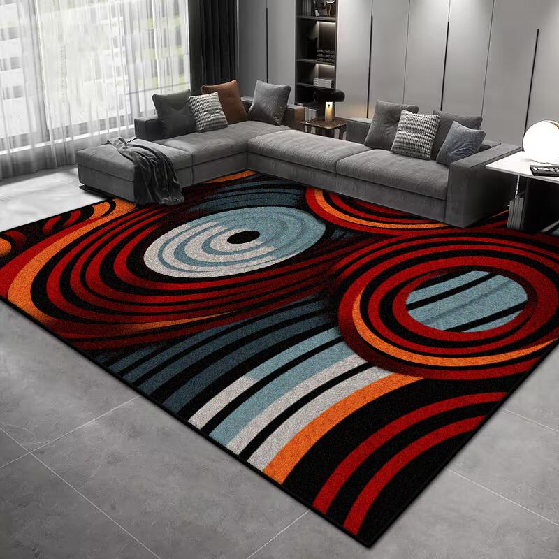 

Современный абстрактный декоративный ковер большого размера для гостиной, нескользящий мягкий коврик для журнальных столиков, легкая чистка, декор комнаты, ковер для зонирования 1.9x2.9ft(60x90cm)
