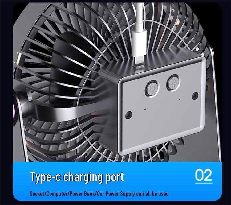 2025 Rechargeable USB Portable Desktop Fan for Dorm & Office