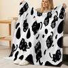 Cartoon Cats Flannel Throw Blanket – No Shedding Soft Warm Cozy, Perfect for Home, Sofa, Nap, TV Watching, Christmas & Halloween