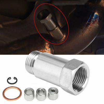 1Set Raccord Restricteur de Capteur O2 en Acier Inoxydable avec Inserts de Débit de Gaz Inserts de Débit de Gaz Réglables Défouler O2 Capteur d'Oxygène O2