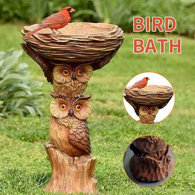 Yousheng Hedgehog Bird Feeder Statue 3D Printing Technology Yard Sculpture Resin Outdoor Statue Garden Yard Decor