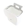 Wall Mount Trash Bin Large Capacity Hanging Small Trash Can Waste Basket with Lid for Bathroom