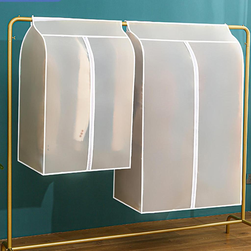 Garment Dust Bags 3D Zippered Clothing Dust Cover Transparent Wardrobe Storage Bag For Gown Suit Clothes Dress Jacket Organizer