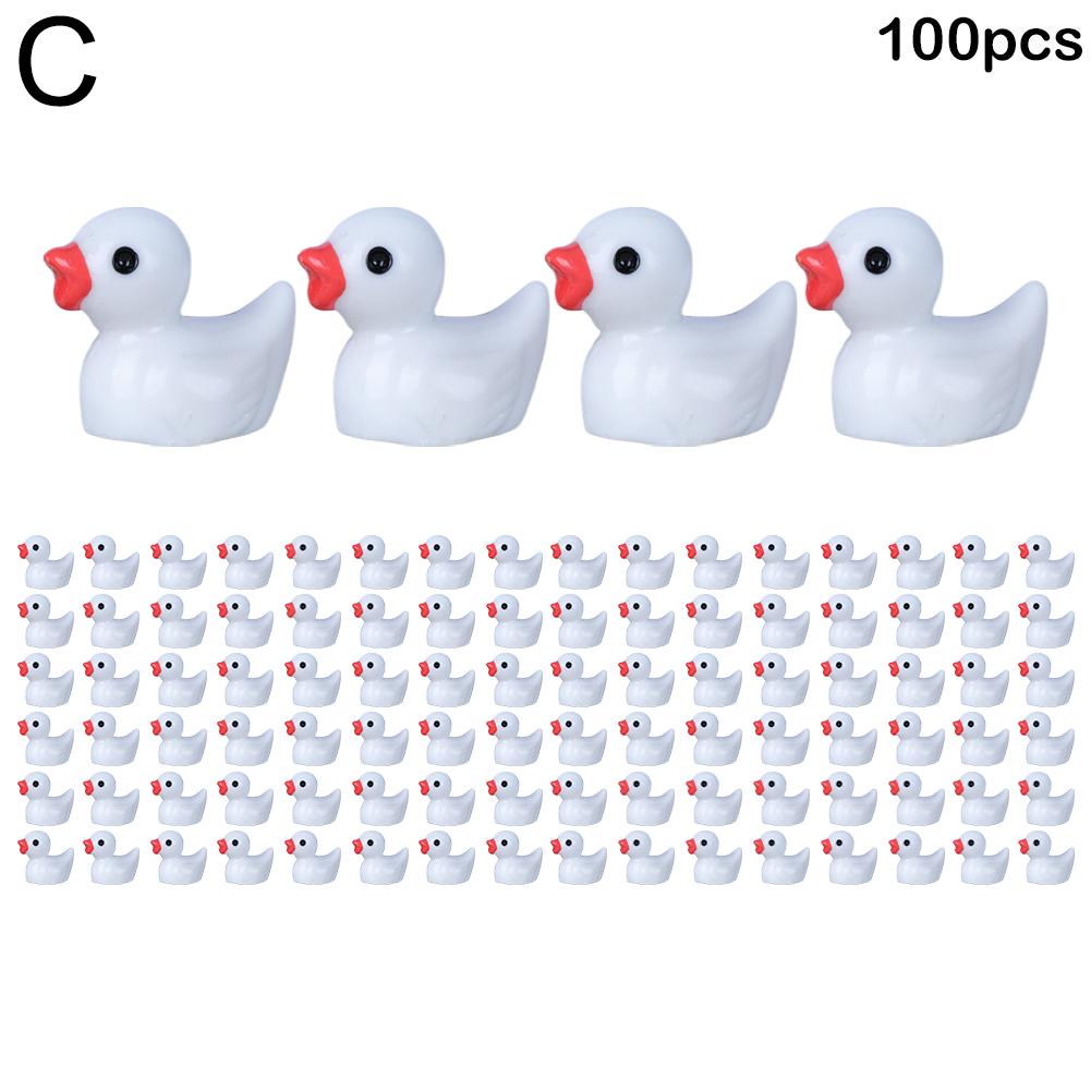 100/200Pc Mini Resin Ducks Tiny Duck Miniature Figures Bulk Little Duck For Party, DIY Micro Landscape Decorations