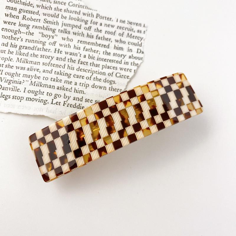 Chic 8.5cm Korean Style Hair Clip Contemporary Acetate Geometric Spring Hairpin