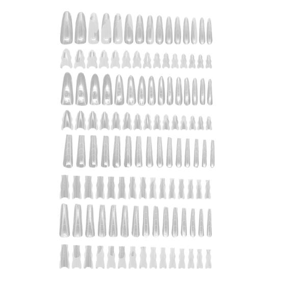 180 Stück Sandwich-Nagelformen Wiederverwendbar Schnelle Nagelverlängerung Klare Lange Nagelform für Damen Heim-Salon Maniküre Kunstwerkzeuge