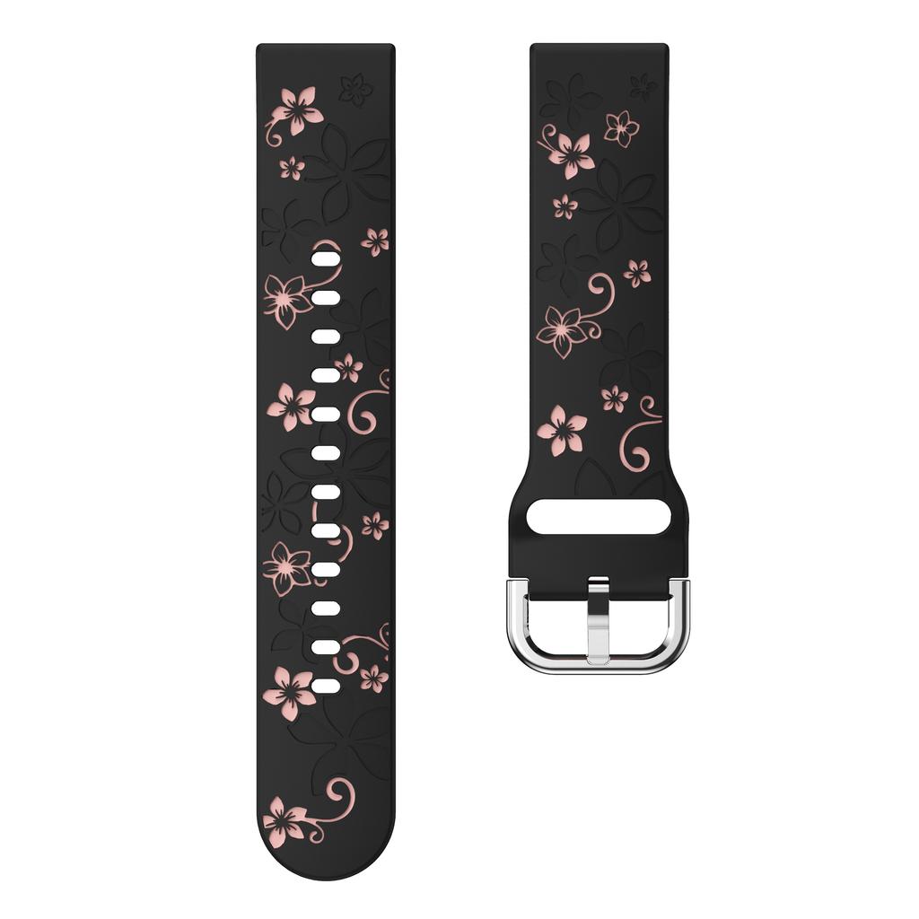 Bracelet de Montre Gravé 18mm Pour Garmin Venu 3S 2S Bracelet Forerunner 265S Bracelet Sport Motif Femme Accessoires de Remplacement