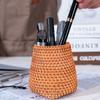 Cosmetic Holder Wood Vine Rattan Pen Holder Large Capacity Stationery Container  Student