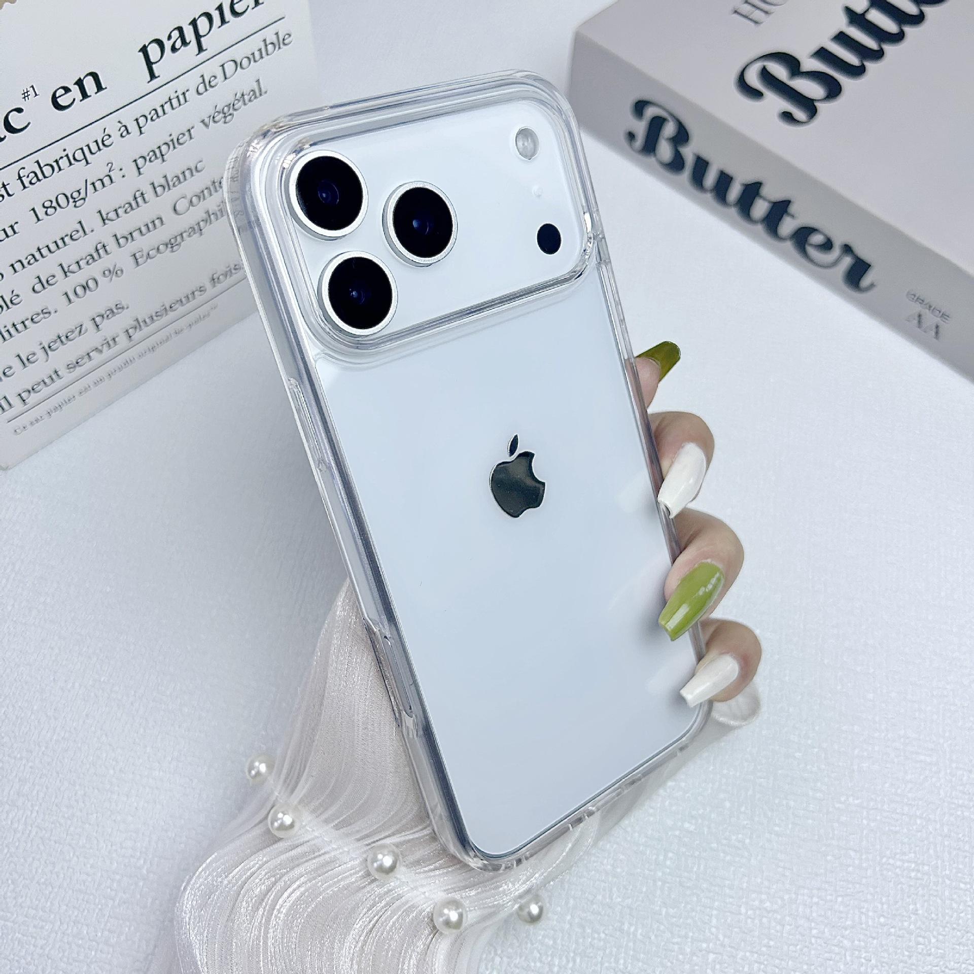 

DIY Glue Suitable for IPhone 17 Transparent Protective Cover 15Pro Simple for IPhone 16 Groove Material Mobile Phone Case For iphone17 [slot depth 1.0mm]