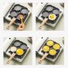 Nonstick Frying Pan With 3 Or 4 Compartments For Frying Eggs, Bacon, Meat, Chicken, Multipurpose Snacks Outdoor Tableware