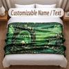 Skull Gothic Theme Soft Blanket Personalized Custom Name Text Print Warm Blanket Home Sofa Bedroom Decor