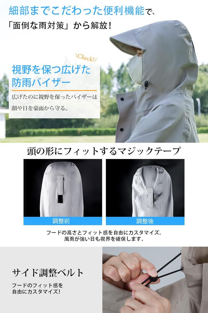 Raincoat Resistant To Backpack Waterproof Water Large For Commuting To Work or School [Hankins] Women's Raincoat, Poncho, Raincoat, [Water