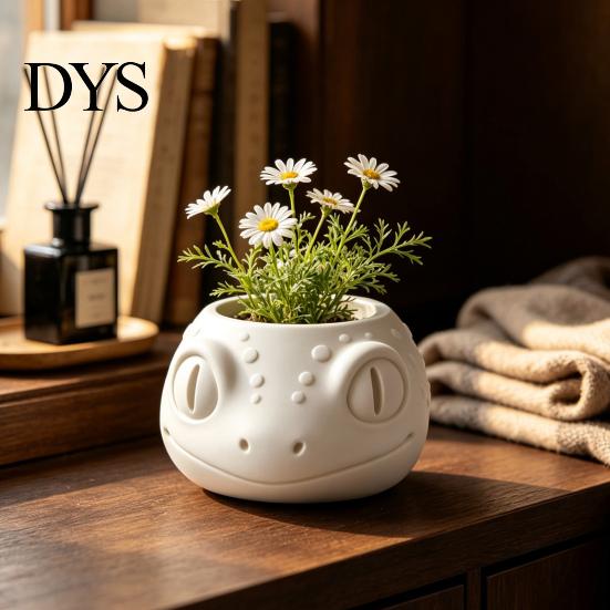 Small Foliage Plant Holder Lizard-Shaped Planter, 3D Printed Cute Animal Flower Pot, Compact Pot Gift Desk Container for Indoor Bookshelf, Desktop,
