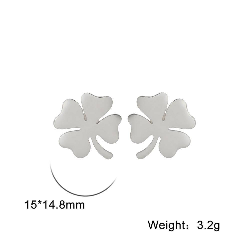 

Cazador Women s Earrings Lucky Four-leaf Clover Stud Piercing Earrings Stainless Steel Gold Color Jewelry Mother s Day Gift 2026