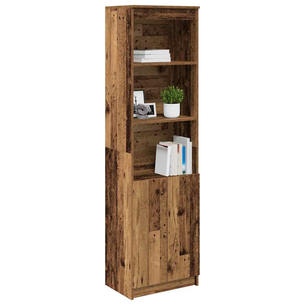 Highboard In Rustic Wood Look 50 X 35 X 180 Cm Engineered Wood
