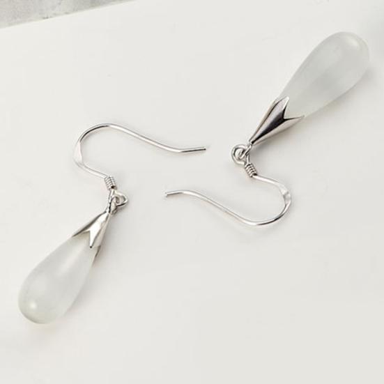 Fashion Waterdrop Hook Opal Leaf Earring Earrings Flower Jewelry for Women Gift