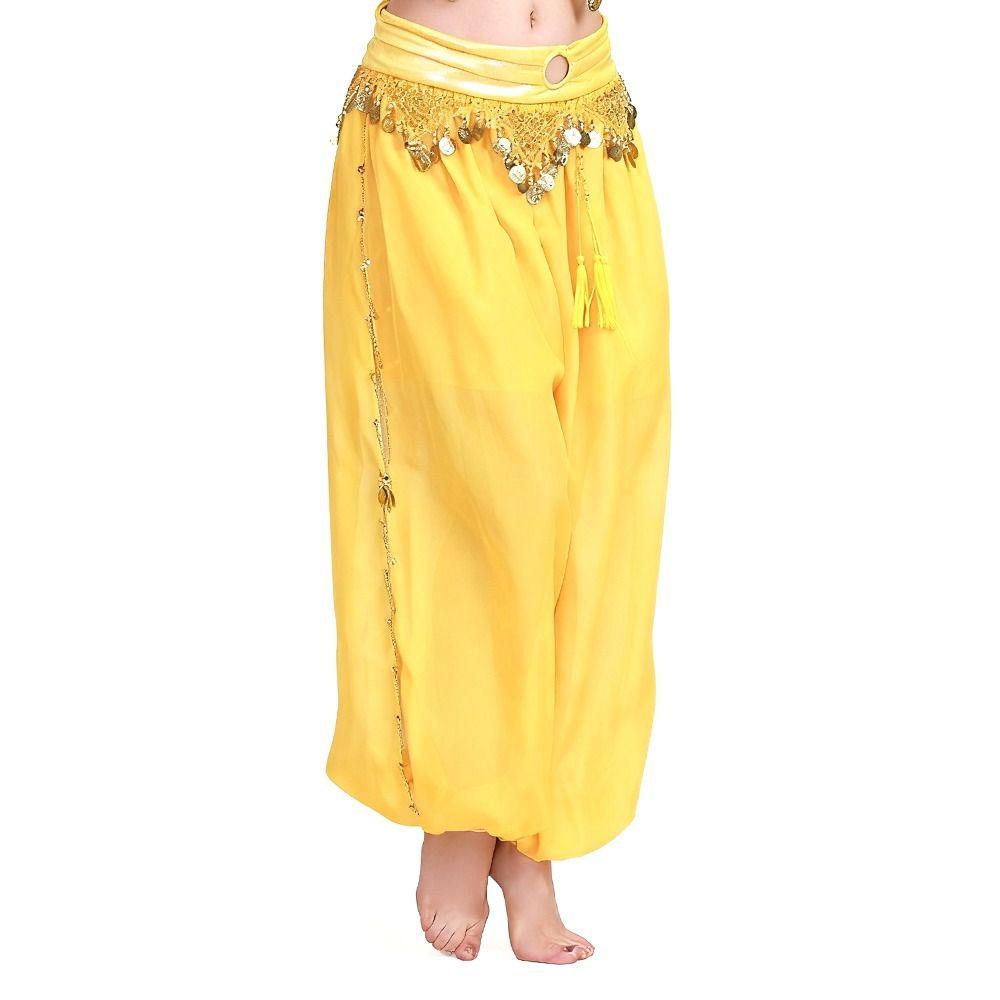 Fashion Sequin Belly Dance Pants Loose Performance Wear Loose Pants Tassel Belly Dance Accessories Sequin Dancing Trousers Dance