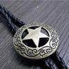 Retro Texas Sheriffstern Western Cowboy Herren Bolo Krawatte Lederseil