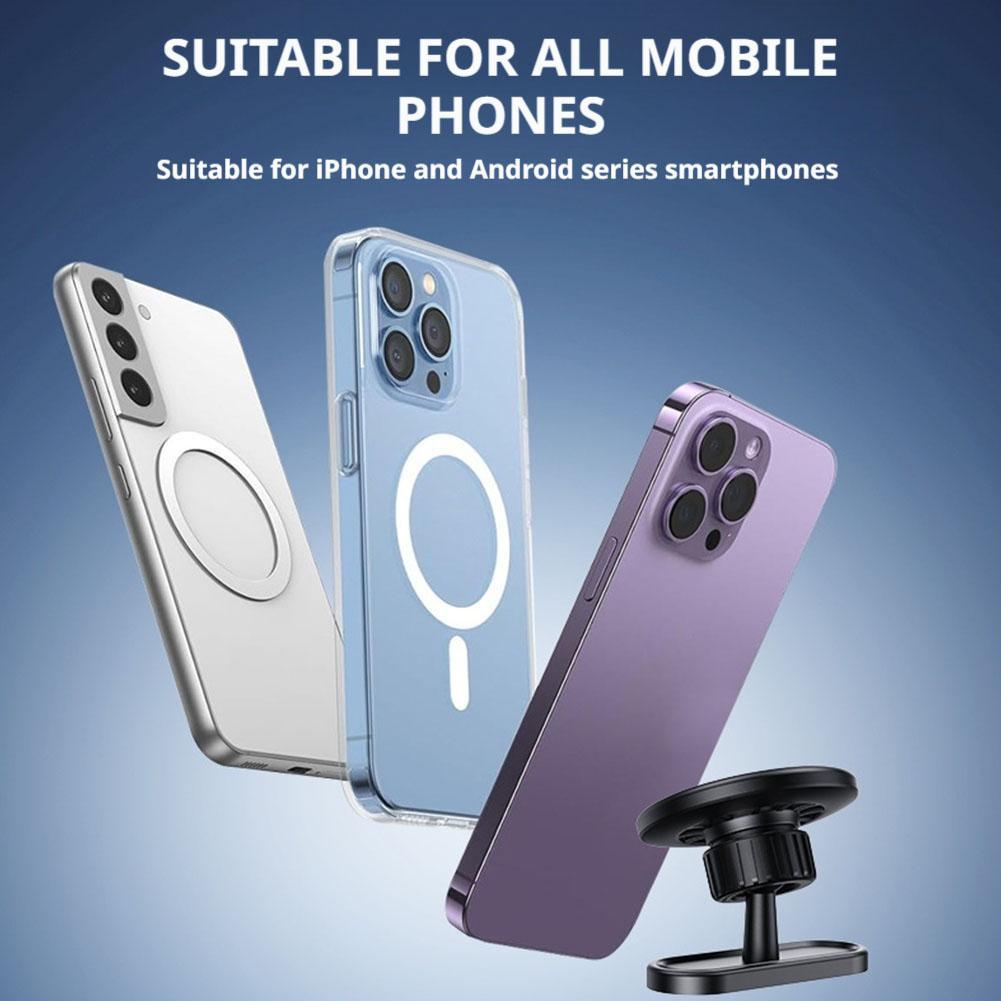 Double-sided Magnetic Cell Phone Mount Holder 360 Adjustable Stand For MagSafe Strong Magnetic Phone Holder Multi-Angle Support