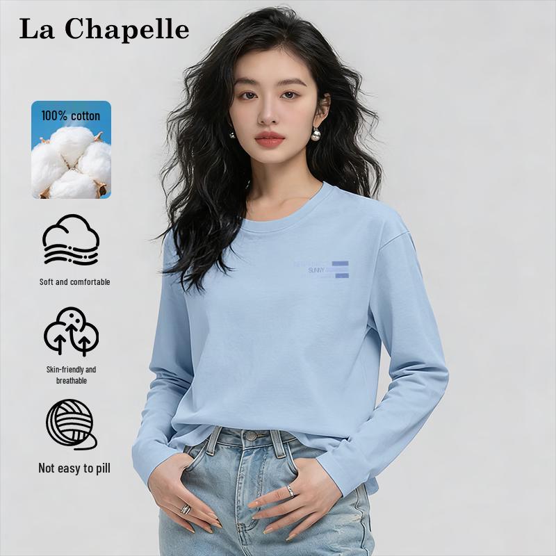 La Chapelle Women s Pure Cotton Long Sleeve T-Shirt S