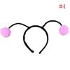 Kids Elf Ladybug Bee Furry Pom Ball Headband Hair Hoop Cosplay Costume Headwear Hair Clips for Girls Korean Accessories Headwear