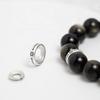 10Pcs Vintage Silver Hexagram Donut Spacer Beads, Antique Silver Spacers for DIY Pearl Bracelet Jewelry Findings