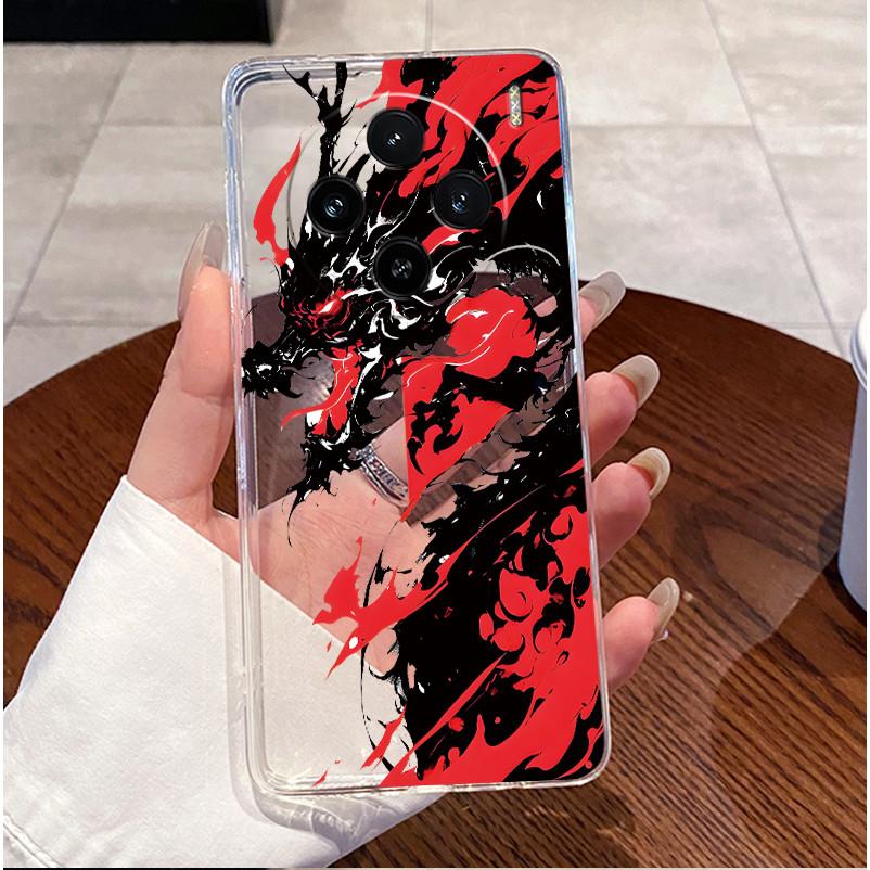 Case For Vivo X100 Transparent TPU Soft Cover For Vivo X100 Pro/X100s Pro Cute Little Panda Pattern Shockproof Couple Shell