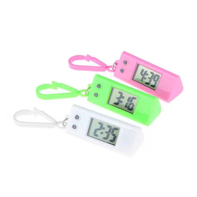 Mini Elektronické Trojúhelníkové Digitální Hodinky Zobrazení Času Dárek Pro Muže A Ženy Studentské Zkoušky Hodiny Závěsná Klíčenka