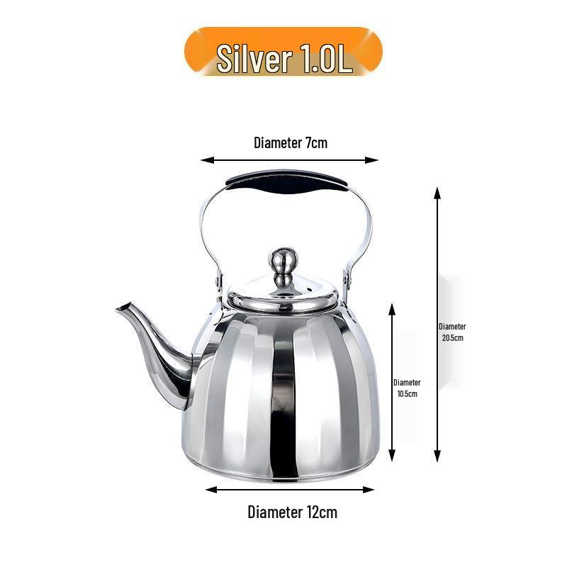 Stainless Steel Teapot with Handle and Filter for Induction Cooker, Hotel, or Restaurant Use