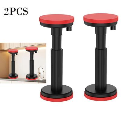 2Pcs Telescopic Support Rod Installing Cabinet Jacks Adjustable Support Bracket Stainless Steel Cabinet Mounting Brackets