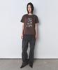 INSILENCE WOMEN Vintage Sketch T-Shirt Brown