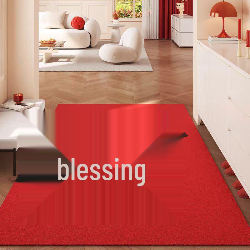 Double Happiness Red Wedding Mat: Wear-Resistant, Dirt-Resistant, Cuttable, Anti-Slip Doormat
