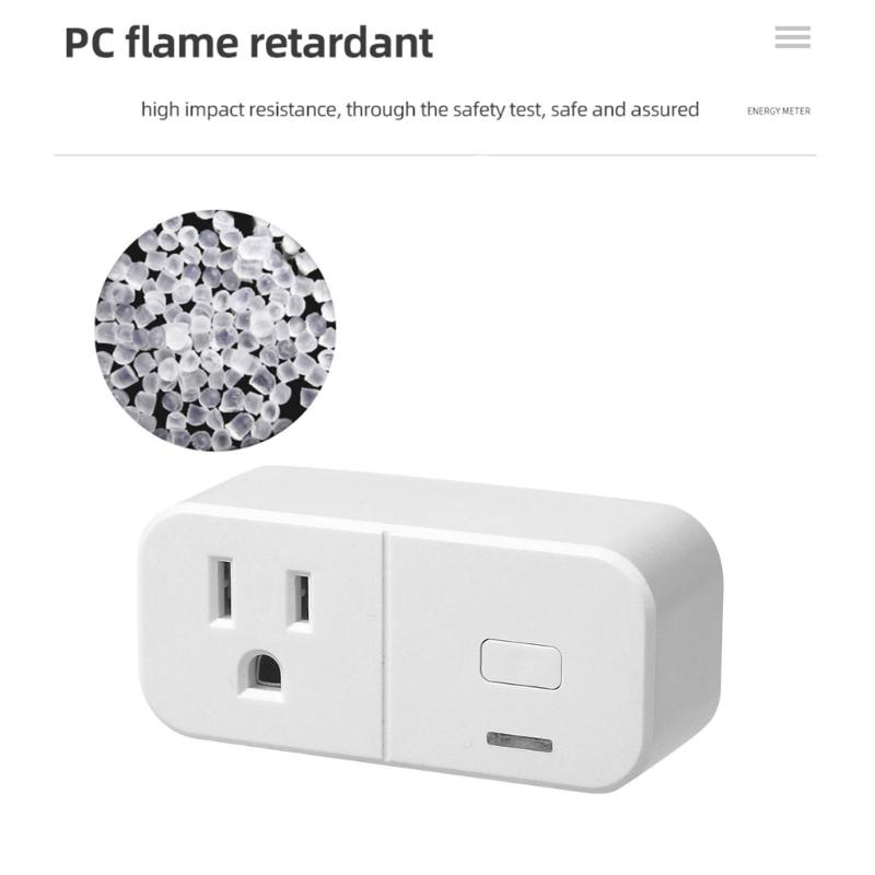 WiFi Intelligent Plug Outlet Home Energy Monitoring Small Intelligent Socket for Energy Monitoring Timing Socket
