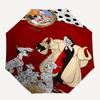101 Dalmatians, Cruella de Vil Themed Automatic Opening and Closing Umbrella, Brightly Colored 8-rib Portable Umbrella, Suitable for Men and