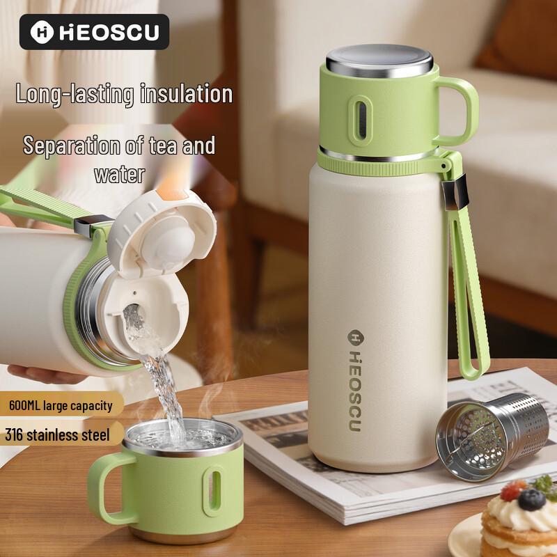 HEOSCU 316 Stainless Steel Insulated Tea Infuser Bottle