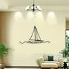 Nautical Metal Wall Art Sea Wave Ship Decor Powder Coated Home Gift
