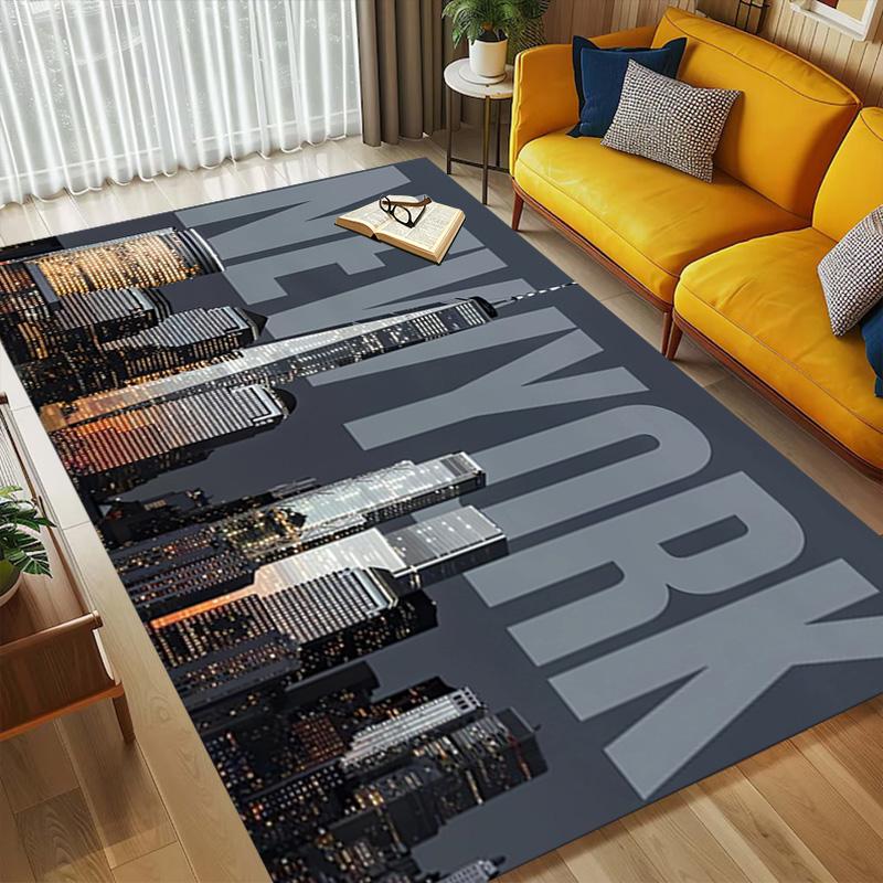 New York Cityscape Living Room Nonslip Area Rug Soft Carpet For Bedroom Game Playroom Sofa Office Home Decor Doormat Christmas Gift C926203