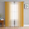 Orange White Gradient Minimalist Window Tulle Curtains for Living Room Bedroom Hotel Luxury Decoration Sheer Curtains