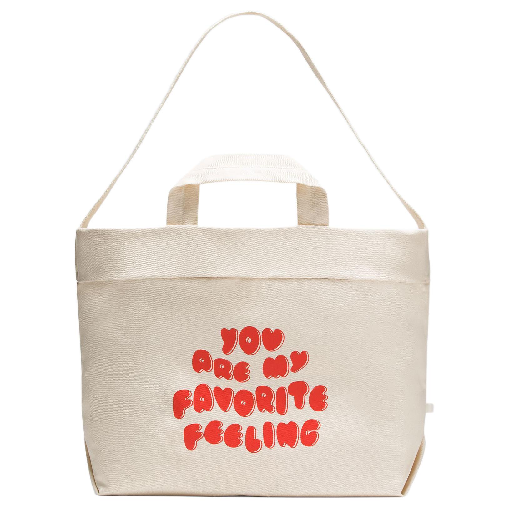 

Lululemon Cotton Canvas 26L Solid Color Printed Design Tote Bag Women tote bag Off-White LU9CSPS-070919 Ecru